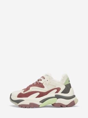 ASH Addict Fur Chunky Sneakers Dam Pristine / Gardenia / Pinkwood | WPMBTCQ-93