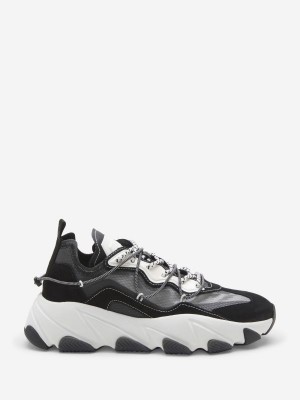 ASH Extra Bis Låga Sneakers Dam Svarta Vita Vita | PCQMGBY-52