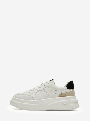 ASH Impuls Låga Sneakers Dam Vita Vita Svarta | BIOYZMQ-19