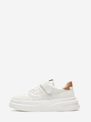ASH Indy Låga Sneakers Dam Vita Bruna | ULHNFBJ-12