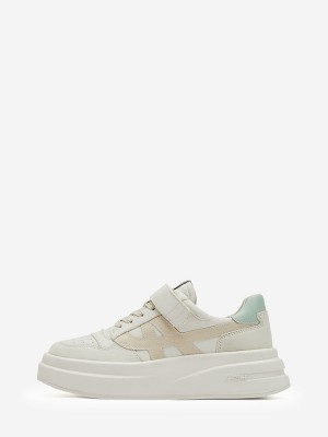 ASH Indy Låga Sneakers Dam Vita Mintgröna Metal Vita | GFPANDU-47