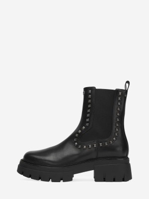 ASH Lenny Studs Biker Boots Dam Svarta | PQCKLVX-13