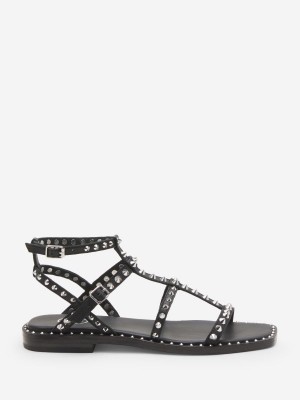 ASH Maeva Platta Sandaler Dam Svarta | MLHIUPQ-75