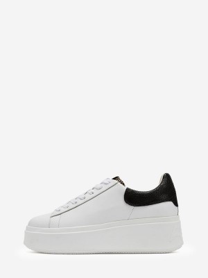 ASH Moby Låga Sneakers Dam Vita Svarta | QFVIUMW-40