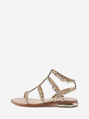 ASH Pamela Platta Sandaler Dam Ljusguld | HGCKTOE-43