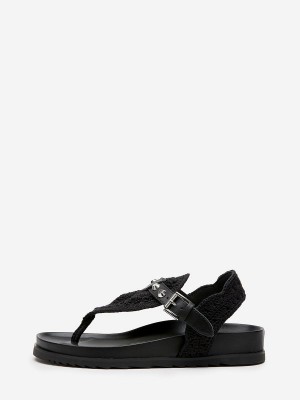 ASH Union Platta Sandaler Dam Svarta | OLESZDP-61