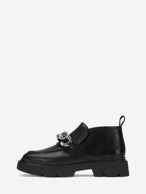ASH Universe Chain Platta Stövlar Dam Svarta Silver | THNZUBV-48