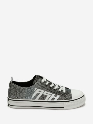 ASH Vanda Låga Sneakers Dam Svarta Silver | ODJHBYW-14